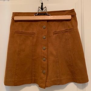 Zara faux seule mini skirt